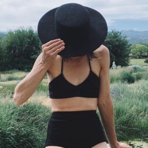 Merrick Maria Swim Top Brown Gray M